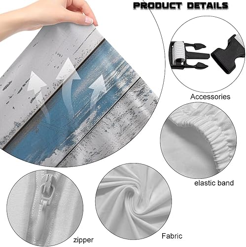 Miniatura 6 de Suobstales Wood Pattern Gaming Chair Cover with Armrest Covers, Stretchable Gaming Computer Office Chair Seat Cover Slipcovers with Zipper Universal