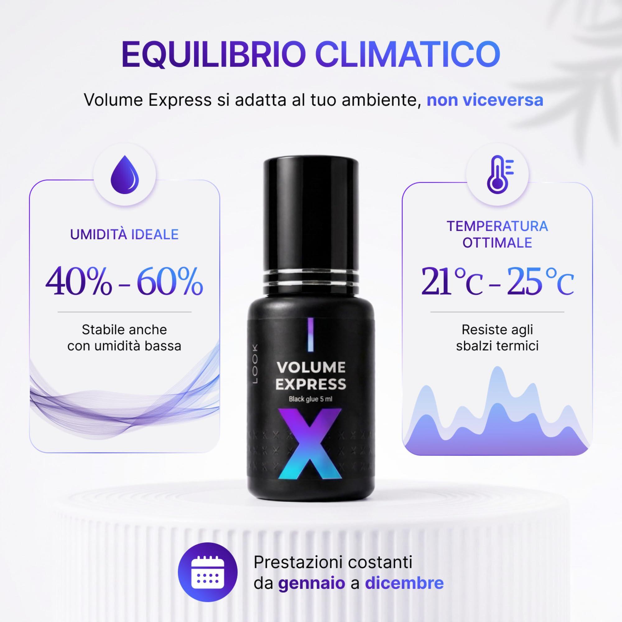 Colla Professionale Extension Ciglia Extreme Look "Volume Express" 5ml | Ultrarapida e Resistente | Adesione in 0,5 sec | Durata fino a 8 settimane | Ideale per Tecnica Volume | Non Causa Incollature