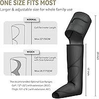 Vista 6 de FIT KING Foot and Leg Massager for Circulation and Relaxation with Hand-held Controller 3 Modes 3 Intensities Helpful for Vericose Veins, Cramps