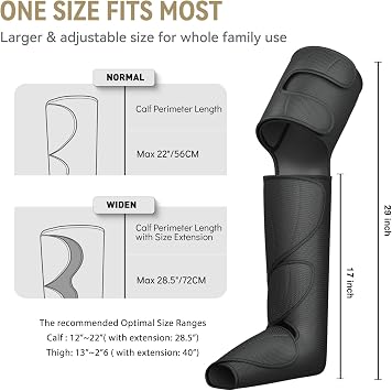 FIT KING Foot and Leg Massager for Circulation and Relaxation | 3 Independent Channels, Larger Massage Chambers, Hand-held Controller, for Vericose Veins, Cramps,Swelling and Edema, FSA-HSA