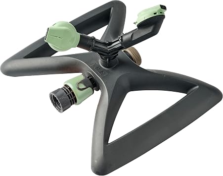 Garden Sprinkler for Yard - Rotating Lawn Sprinkler with Adjustable Spray Settings for Large Area Coverage - Garden Watering System for Outdoor Plants and Yard by Kings County Tools Mint/Black