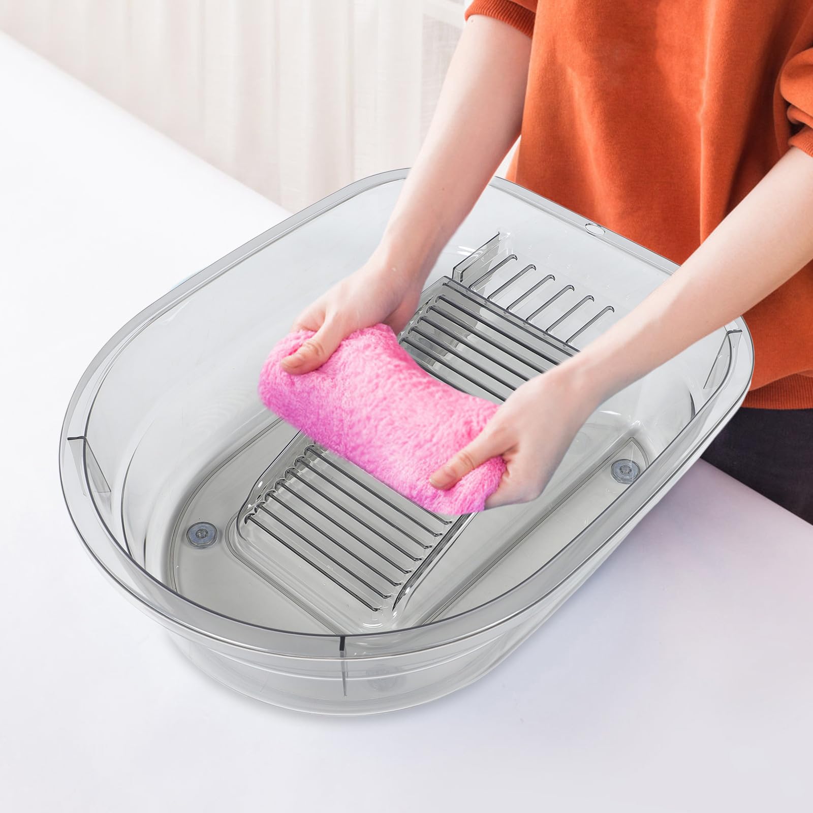 MAGICLULU Lavatoio in Pp ASSE Lavatoio, Vaschetta Bucato per Casa, Uso Durevole e Risparmio, per Lavare Verdure e Bucato