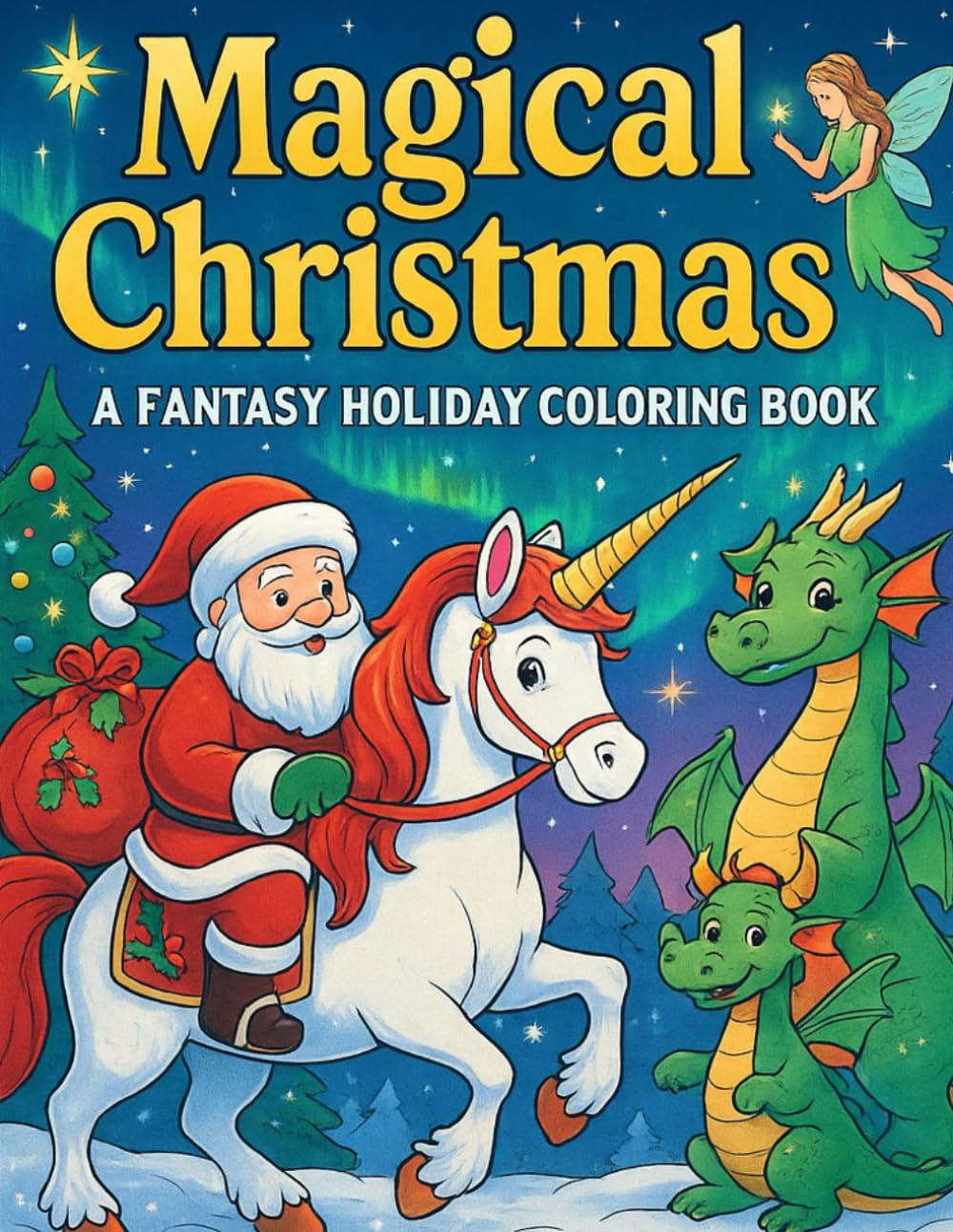 Magical Christmas: A Fantasy Holiday Coloring Book