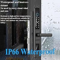 Vista 6 de HIFAM Cerradura de puerta de huellas dactilares, TUYA APP Control Smart Lock Cerradura de puerta electrónica con código código de acceso biométrico