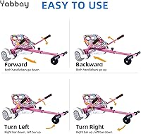 Vista 6 de Eco-Friendly Hoverboard Seat Attachment - Cool Seat, Swivel Wheel, Adjustable Length - Compatible with 6.5", 8", 8.5", 10" Hoverboards - Safe &