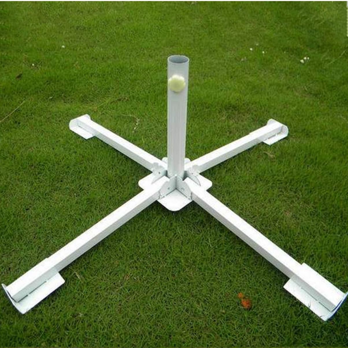 Sosoport Base Portaombrelli Pieghevole in Ferro Resistente per Ombrelloni da Spiaggia e Giardino, Ancoraggio Portatile Vite Regolabile per Aste 2-3,2 Cm, per Esterno e Spiaggia