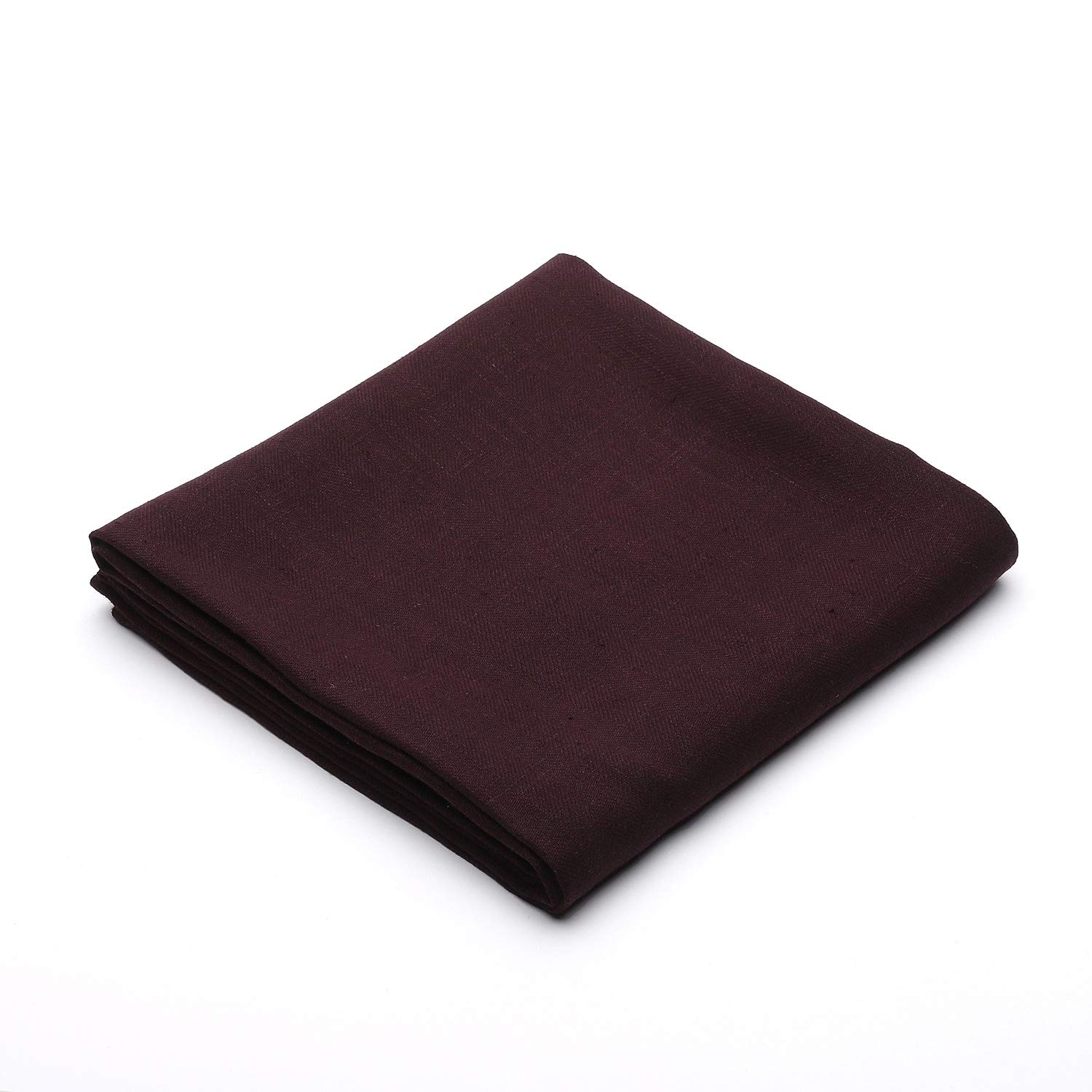 Nappe en lin LinenMe anti-corvée de repassage : chemin de table aubergine facile à vivre