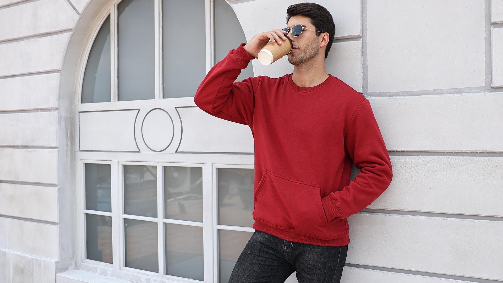 Amazon.co.jp: [Peakwell] メンズ トレーナー 厚手 コットン 秋冬用