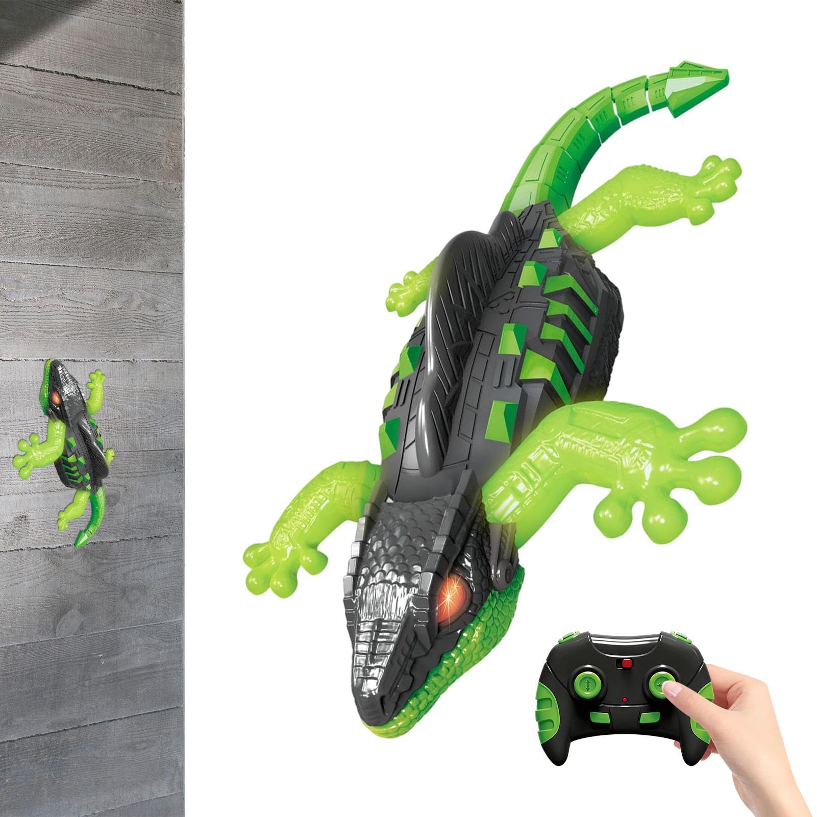 Genérico Lézard à télécommande | Répéteur grimpant, jouet de lézard grimpant mural avec lumière, pour remplir de chaussette de Noël, anniversaire d'enfant, maison, extérieur, vacances et verre