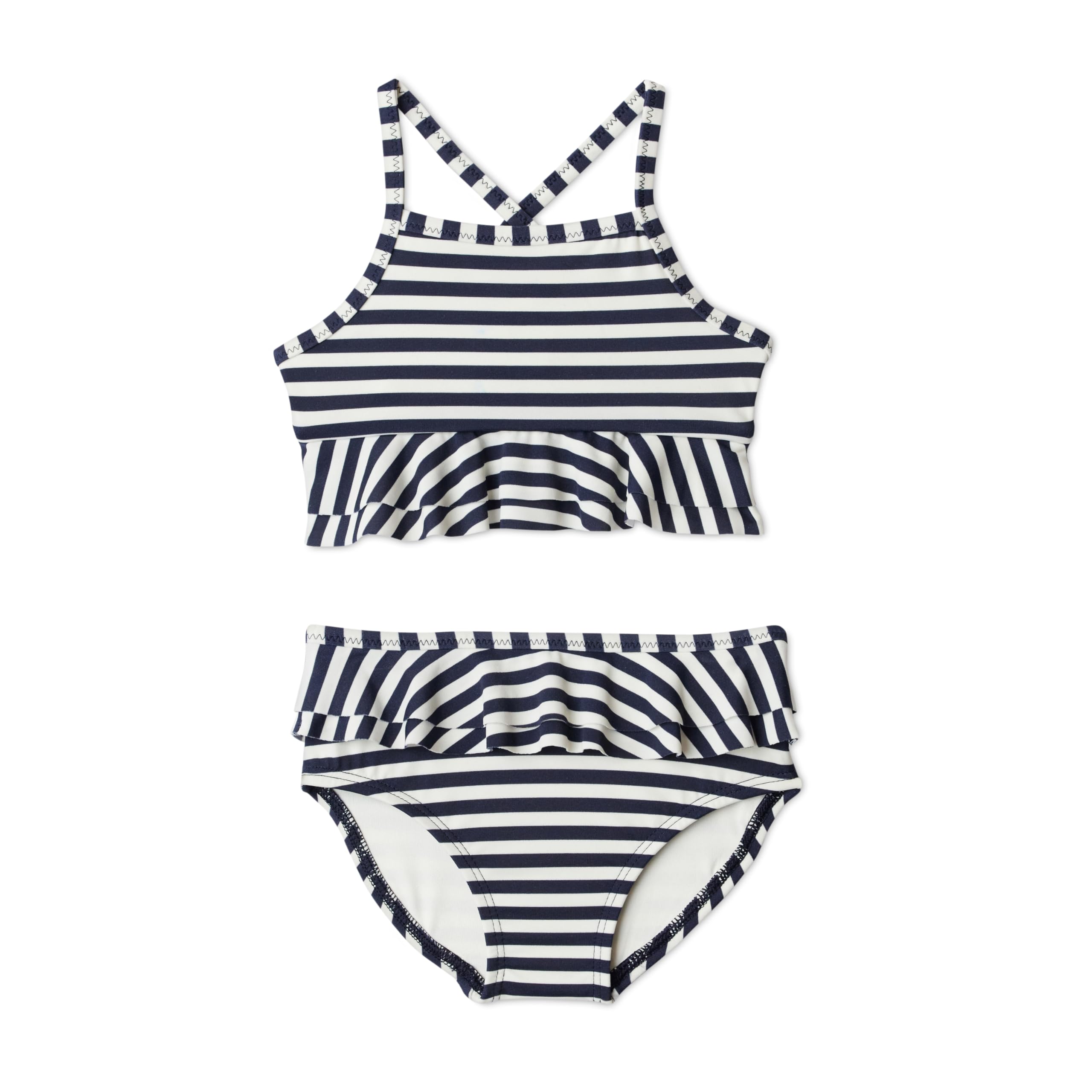 Amazon Essentials x Sofia Grainge Costume da Bagno Due Pezzi con Spalline Incrociate Bambine e ragazze