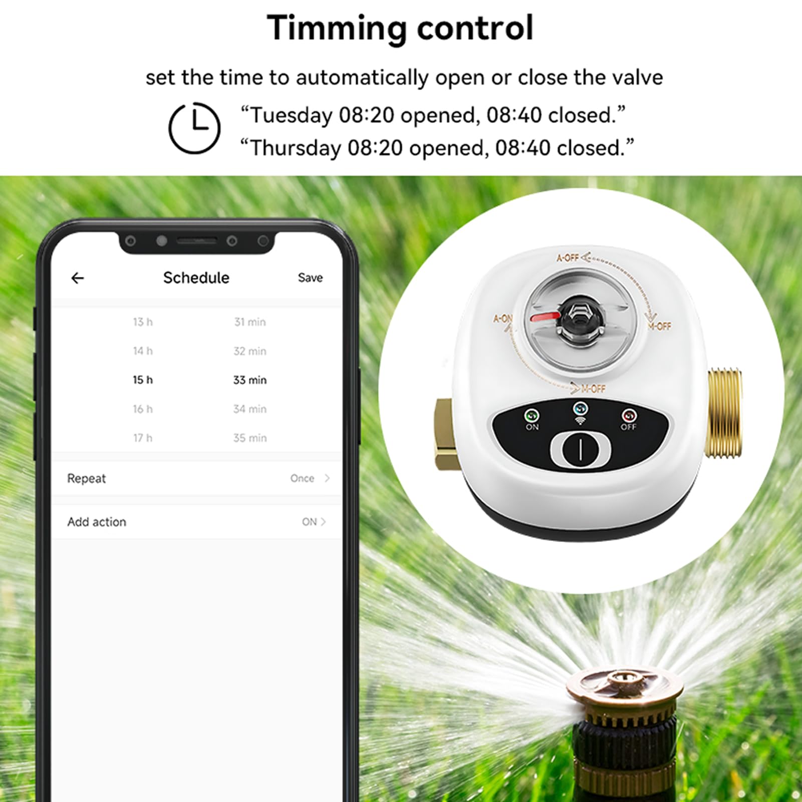 Válvula de agua EWeLink ZigBee, interruptor automático, válvula de bola inteligente, impermeable IP65, control remoto inalámbrico por aplicación, compatible con, asistente y saludo