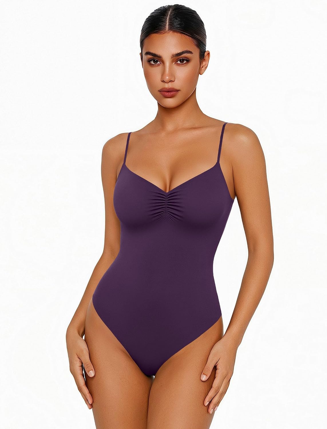 Avidlove Body Suits for Womens Sexy Ruched V Neck Bodysuits Backless Going Out Tank Tops Club Concert Summer Outfits