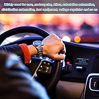 Vista 7 de 2 Piezas de Voltímetro Digital para Coche DC 4 a 28V, Medidor de Voltaje 12V, Medidor de Audio para Coche, Pantalla LED, Voltímetro de Voltaje