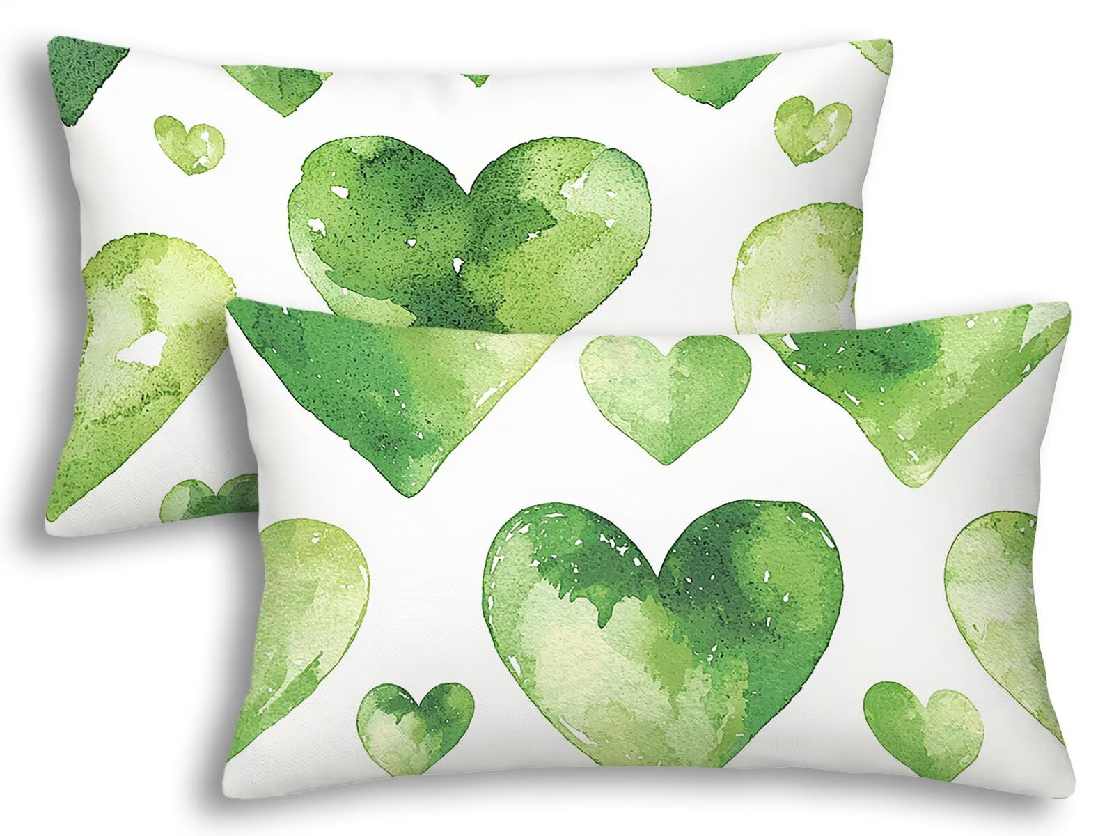 Funda de almohada rectangular decorativos impermeable verde jardín 40x80