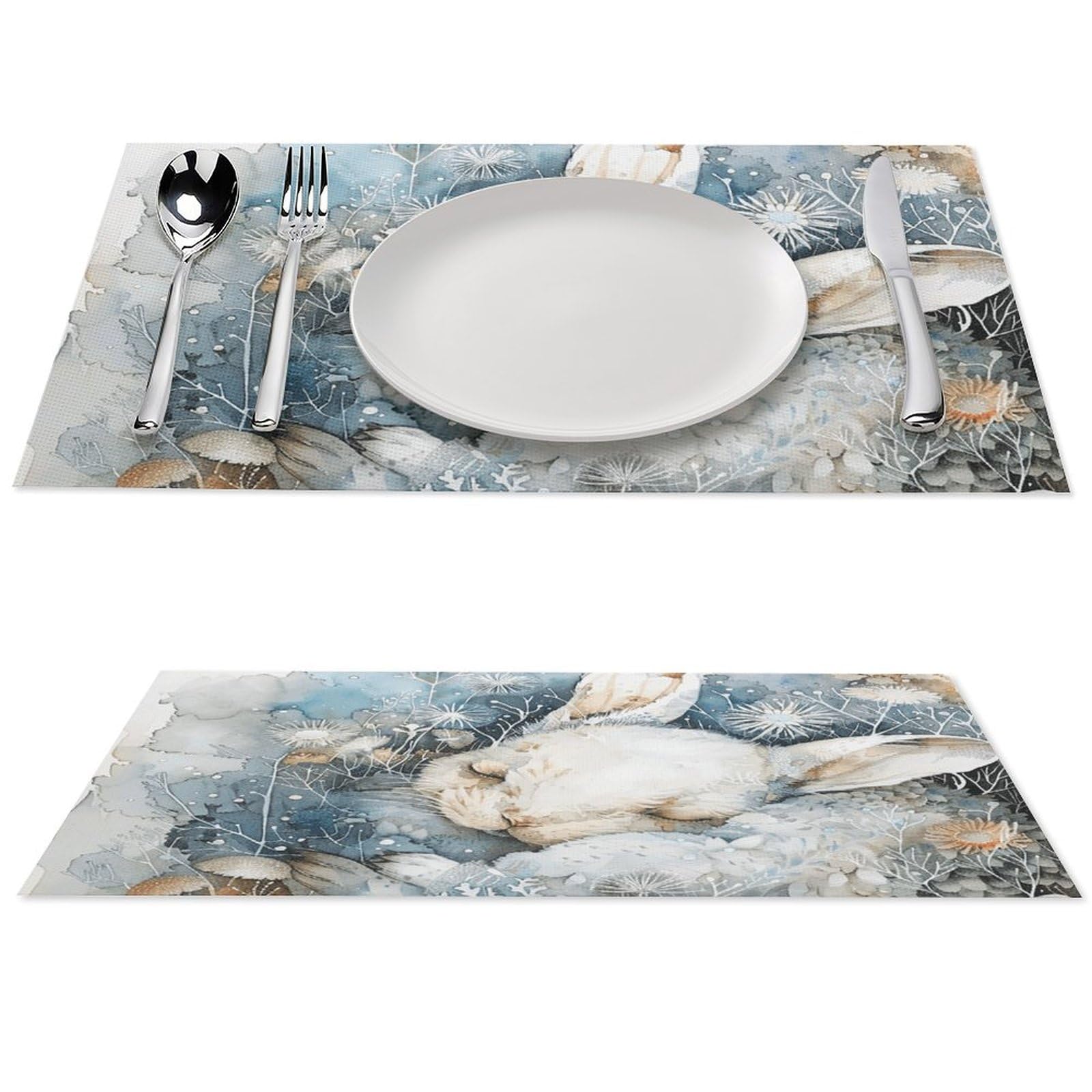 Set de table en PVC lavable et résistant à la chaleur pour salle à manger Rabbit