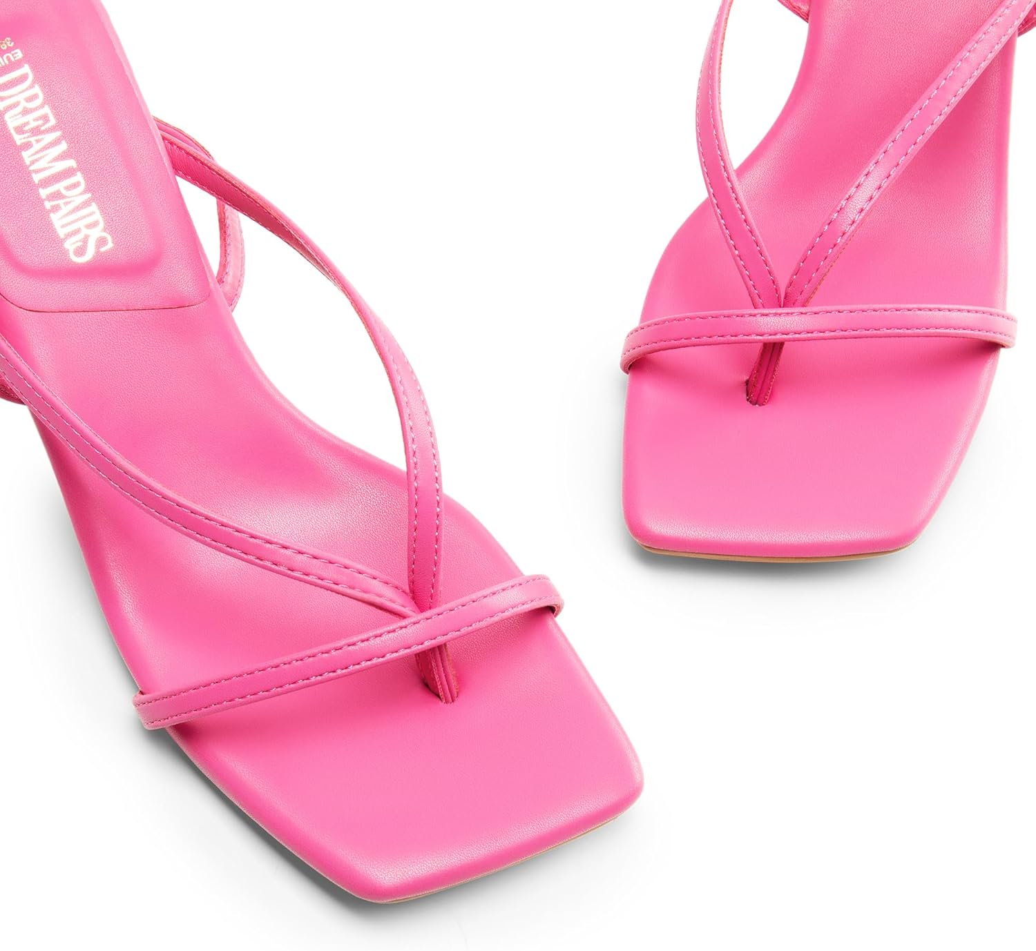 DREAM PAIRS Women's kitten Low Strappy Lace Up Heels Open Square Toe Thong Ankle Strap Heels Sexy Fashion Comfort Dress Shoes Party Sylvestra Pumps Heeled Sandals - Image 6