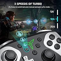 Vista 3 de Controladores de interruptor, controlador inalámbrico Switch Pro compatible con Nintendo SwitchLiteOLED, repuesto para controlador Nintendo Switch