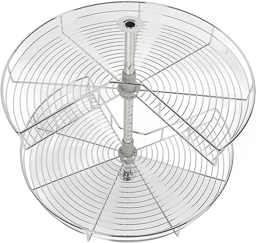 Miniatura 2 de TOPINCN Metal Rotating Corner Shelf, Adjustable Height &amp; Speed, Rust Proof, Ideal for Home &amp; Kitchen Storage