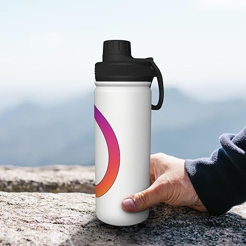 Miniatura 8 de Caldera de acero inoxidable con aislamiento de anillo de gradiente  Botella de agua divertida con impresión aislada  Ideal para deportes y viajes