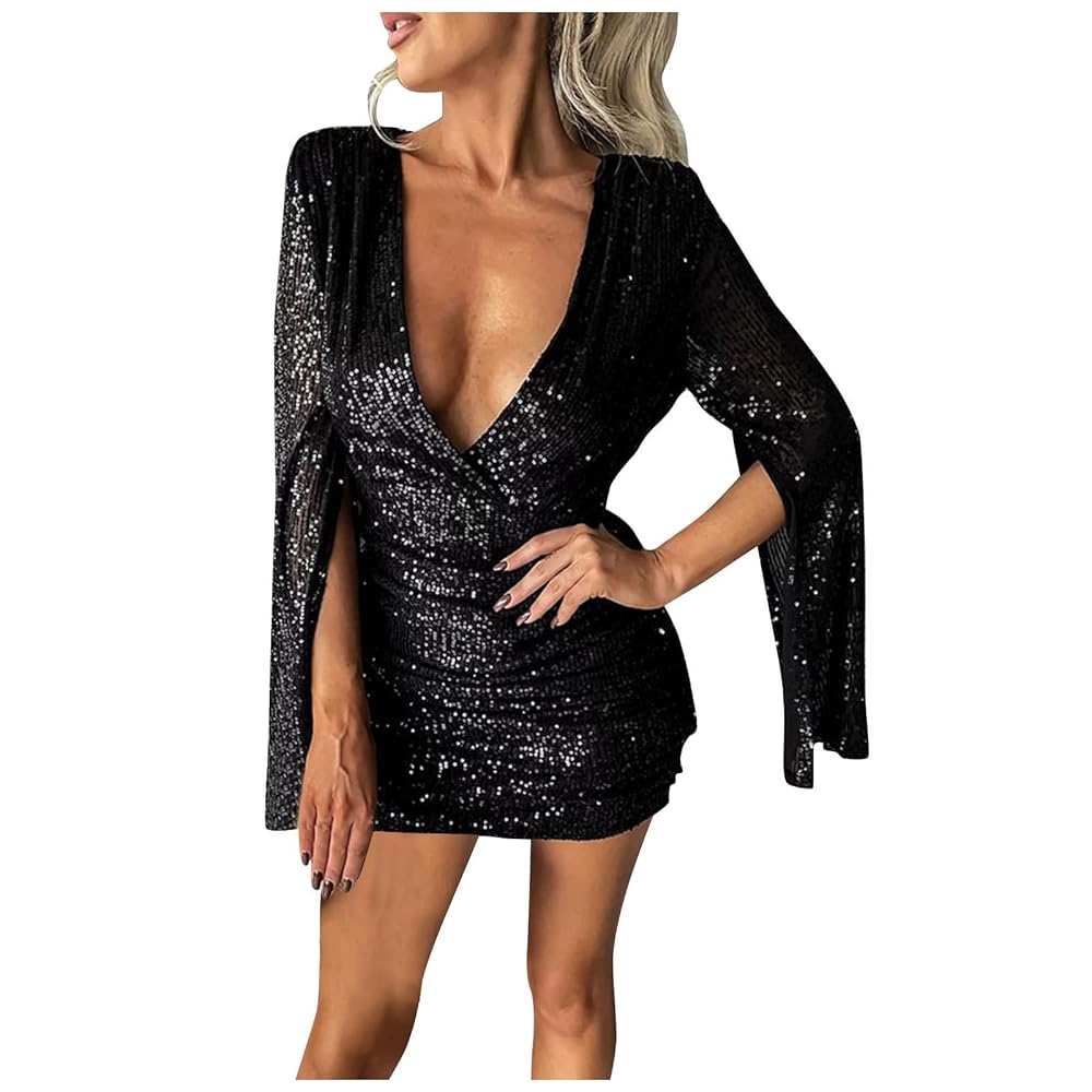 Amazon.com: Lpmadey Womens Sequin Dress Sparkly Glitter