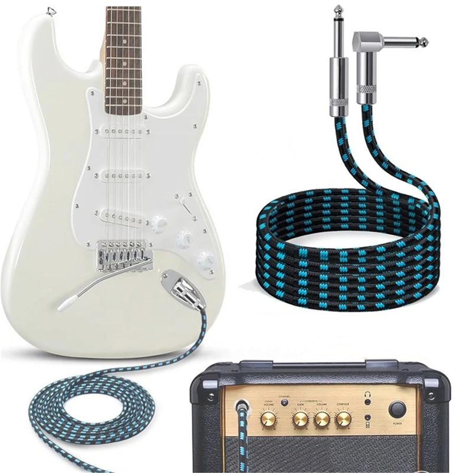 Początkujący Kabel Do Gitary Gitara Elektryczna Lub Kabel Basowy W Oplocie Mono Z Redukcją Szumów