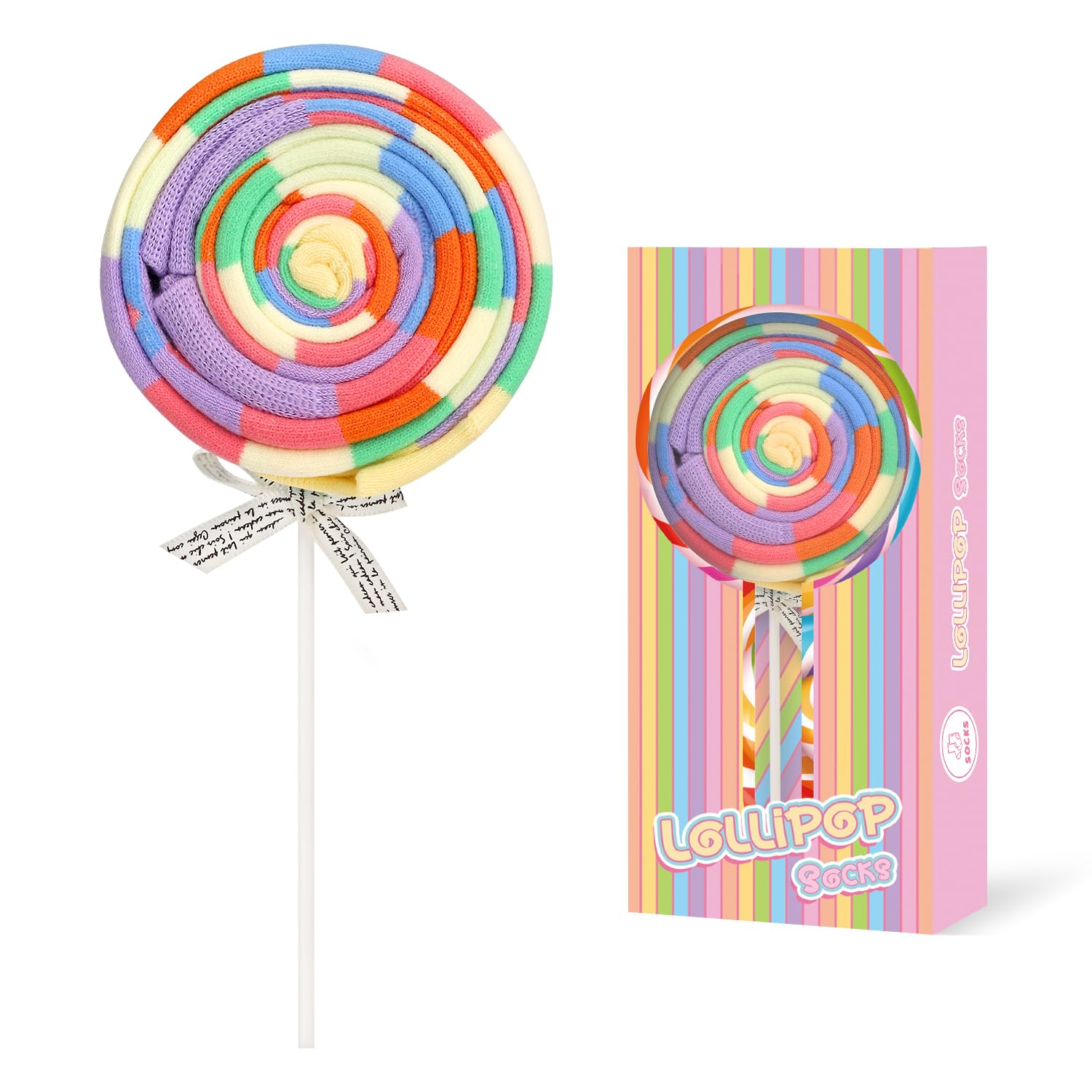 AGRIMONYFunny Donut Macaron Socks Box for Women Girls Teens - Fun Novelty Cute Funky Cotton Socks Birthday Christmas Gifts