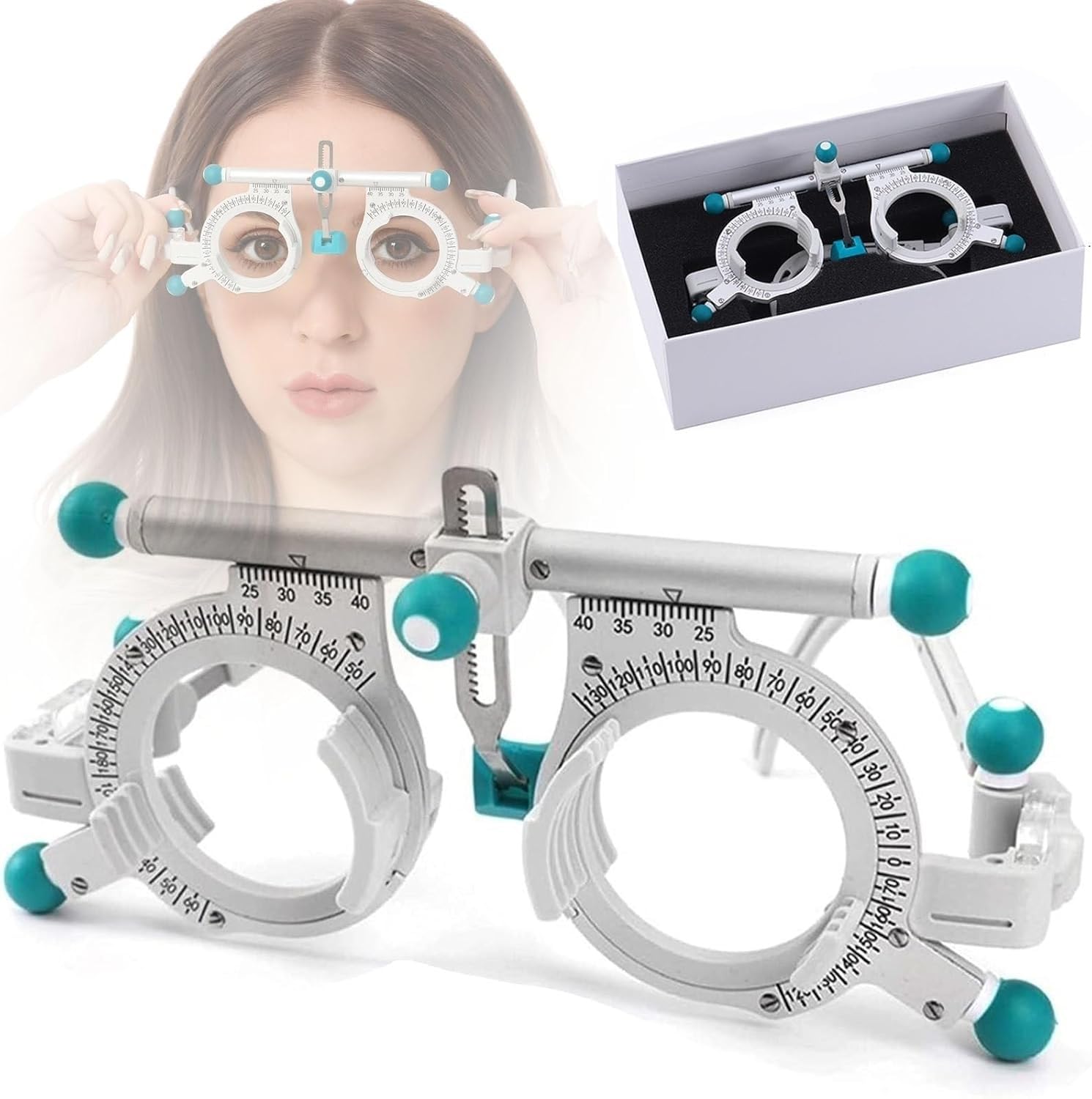 Regulowana Oprawka Do Soczewek Próbnych PD 48-80 Mm, Uniwersalna Oprawka Do Soczewek Próbnych, Ultralekka Soczewka Testowa Optometryczna, Tytanowy Okular Testowy