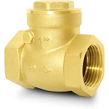 1" NPT Horizontal Check Valve, Brass Non Return Swing Check Valve to Prevent Water Backflow, Level One Way Counterflow Valve to Prevent the Medium Backflow for Oil Water Gas Air1", DN25