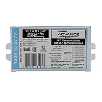 Vista 1 de Advance XI036C100V048DNM1 Xitanium 0-10V Controlador LED de atenuación, 36W, 20-48Vdc, 120-277V