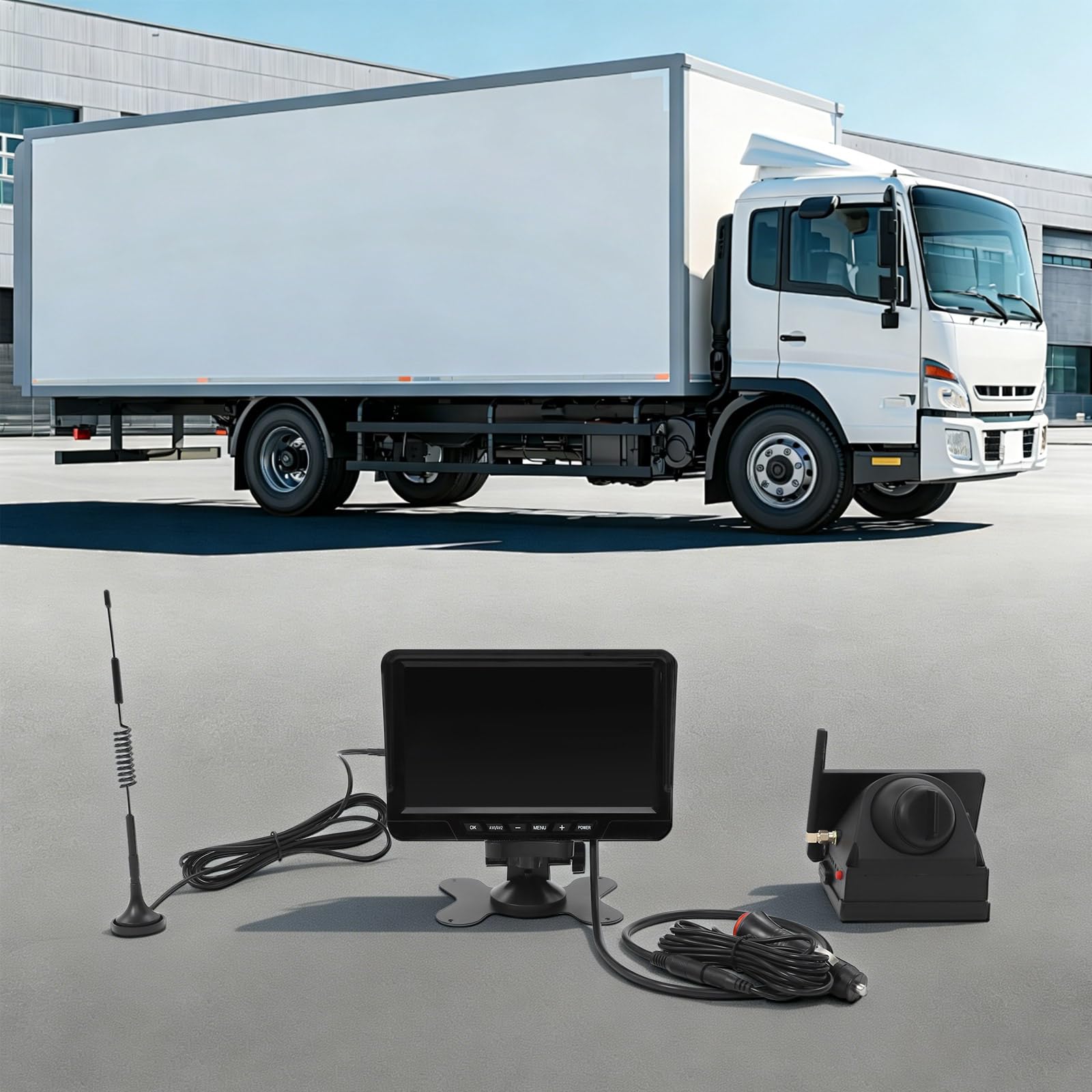 Telecamera per camper, camion, telecamera di retromarcia solare, senza fili