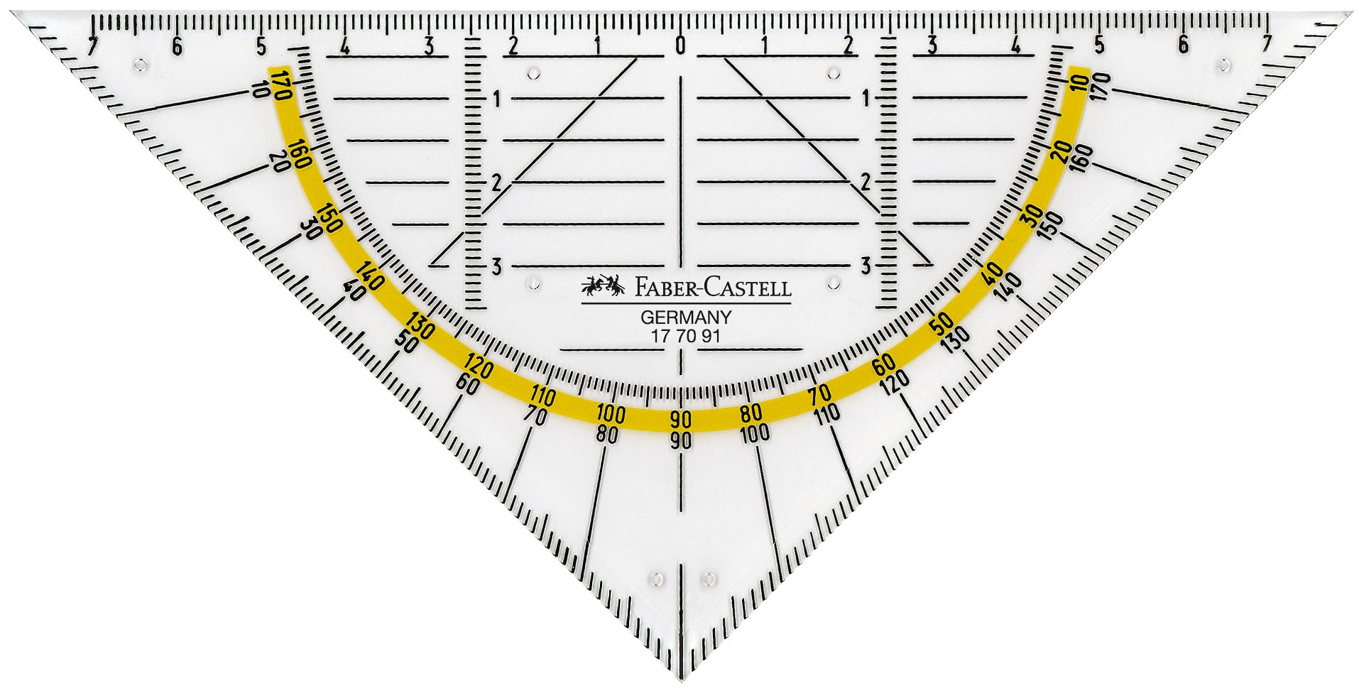 Faber-Castell 177091 triángulo - triángulos (Transparente, 18 cm, 1,8 mm)