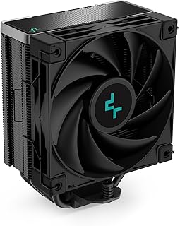 DeepCool AK400 ZERO DARK CPU Air Cooler 220w TDP ALL-Black Heatsink 6mm x 4 Nickel Plated Copper Heat Pipes CPU Cooler with PWM 120mm FDB Fan 1850RPM for Intel LGA 1700/1200/1151/1150/1155 AMD AM5/AM4