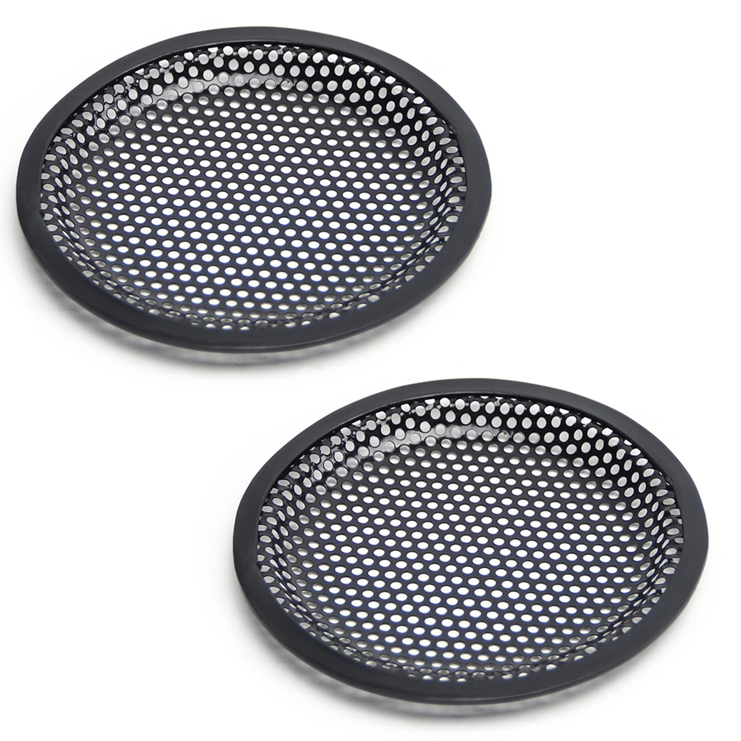 2-Pack 6.5" Car Speaker Grills – Honeycomb Metal Grille Covers For Protection & Style, Easy To Install