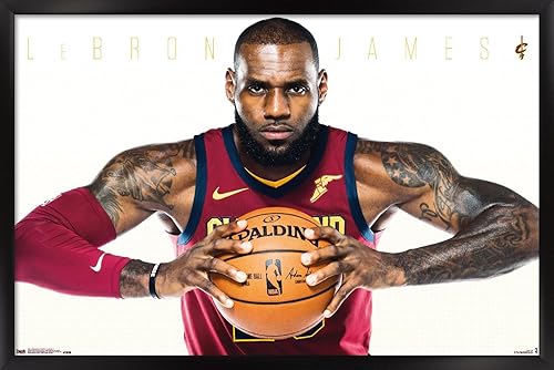 Miniatura 1 de Trends International NBA Cleveland Cavaliers - Póster de pared Lebron James, 14.725 x 22.375 pulgadas, versión enmarcada en negro