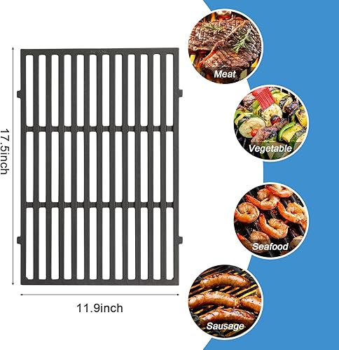 Miniatura 2 de Grill Grate for Weber Spirit II - 300 Series Replacement for 7638,Cooking Grate for Gas Grills with Front Control Panel, Cast Iron, 2 Packs