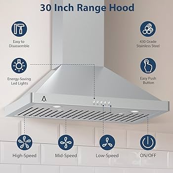 【KOOLOSET】Truth in Hidden Hood Amazon.com: Range Hood Insert 30 inch,Built-in Kitchen Hood
