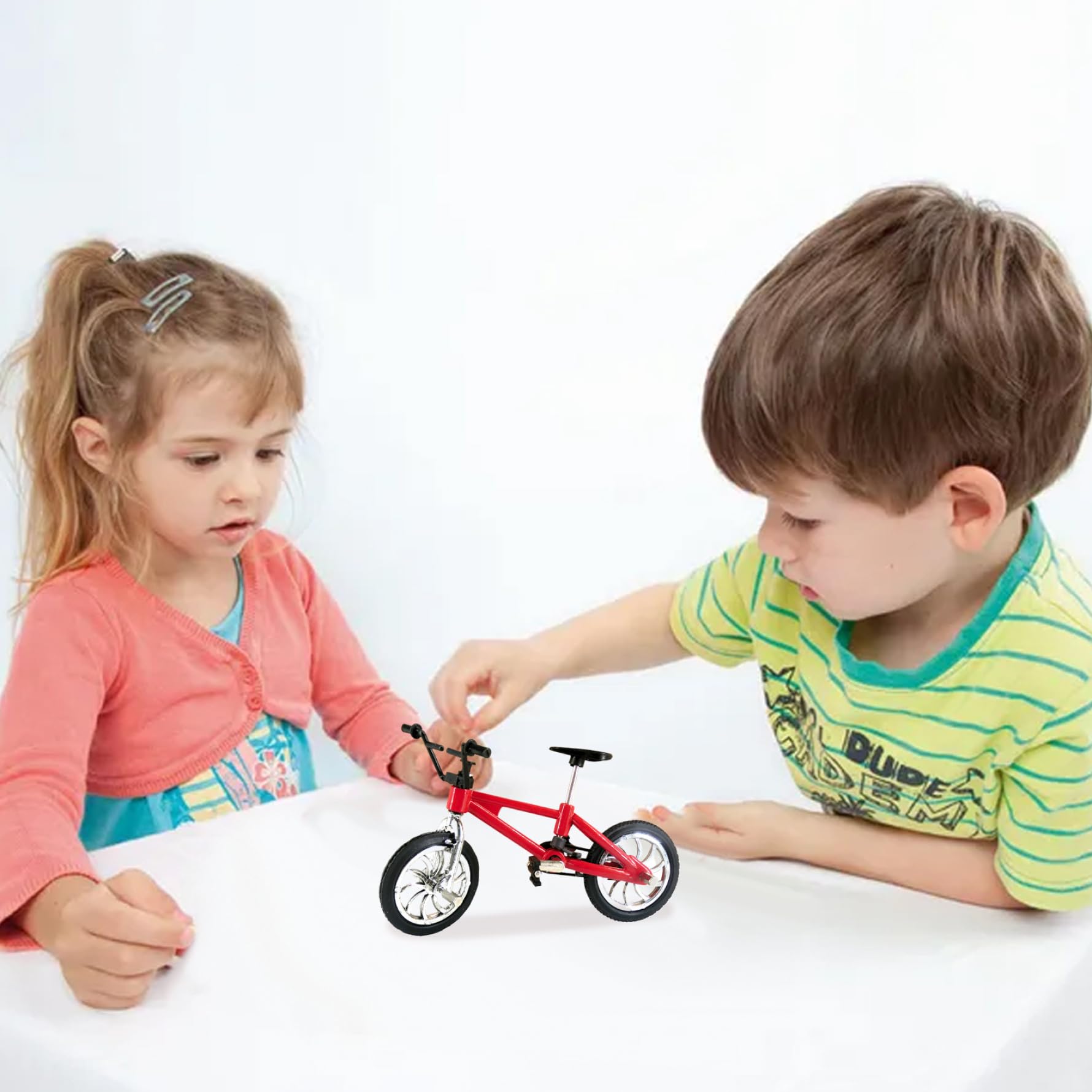 Mini BMX Bike 4.1x2.8 'Bike in Lega realistica con autentica Giocattolo in Miniatura da Collezione per Le Bambole e Oggetti di Scena fotografici BMX