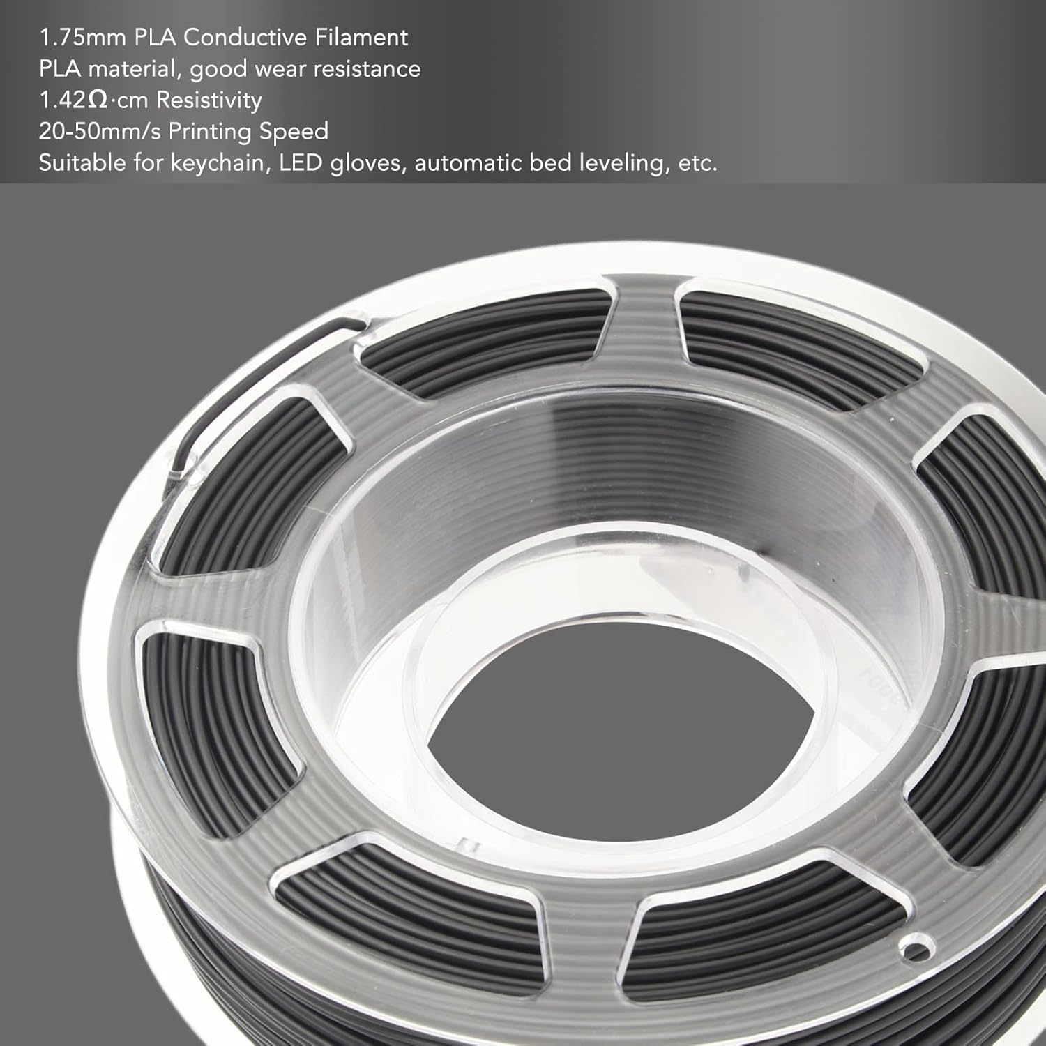 PLA 3D Printer Filament, Electrically Conductive PLA 3D Printer Filament 1.75mm, Silk PLA Filament, 20‑50mms Printing Speed, Fit Most 3D Printers