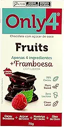 Chocolate 70% Cacau com Framboesa Sem Lactose Vegano Only4 70G