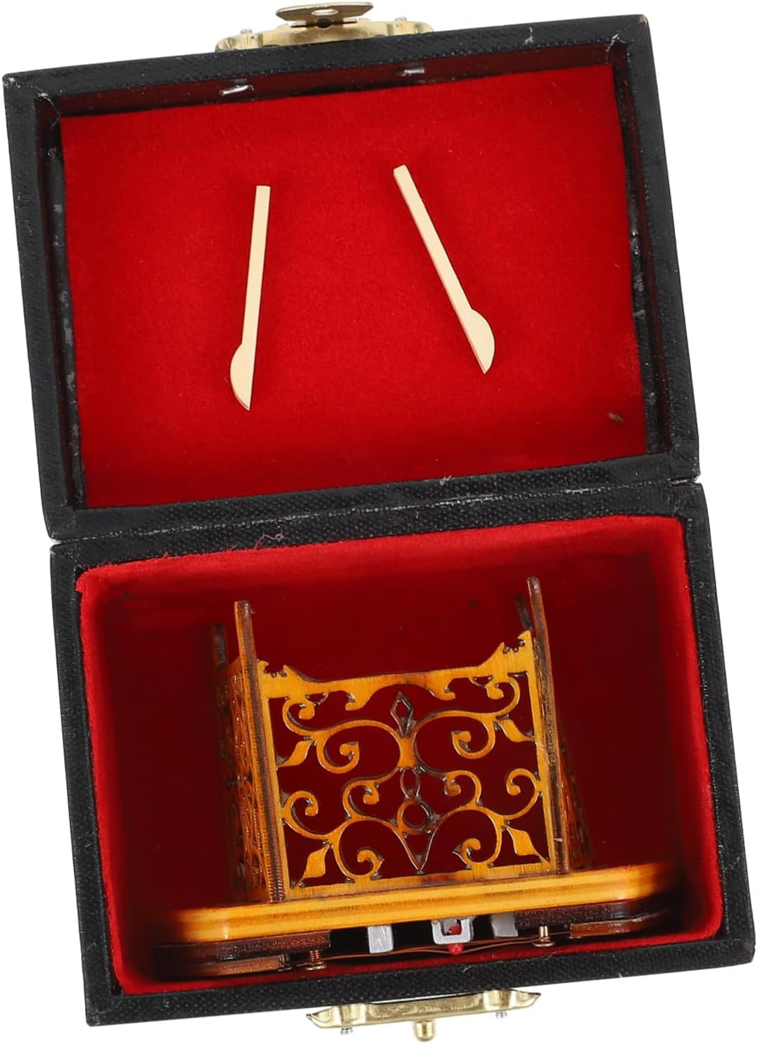 Holibanna 1set Desktop Dulcimer Model Decor Miniature Yangqin Instrument for Home Decoration Unique Design Material