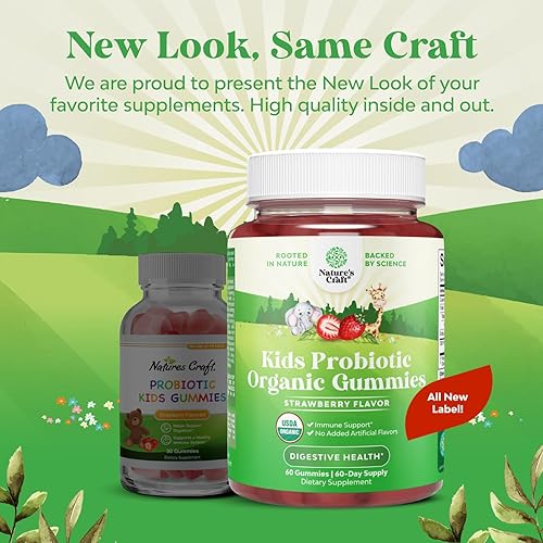 Miniatura 7 de Gomitas probióticas orgánicas USDA para niños, probióticos para bacterias intestinales para la salud digestiva y el alivio del estómago, suave 2.5B