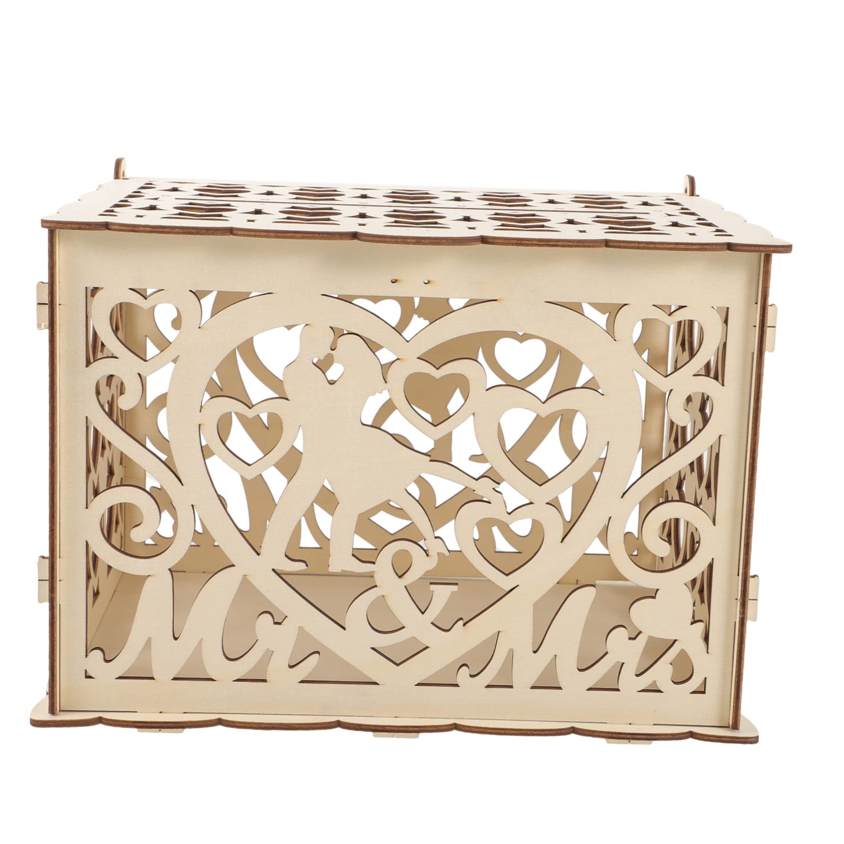 ULTECHNOVO Scatola per Carte Nozze Incisione Scatola Biglietti e Buste Matrimonio Ricevimento Decorativa Keepsake Box