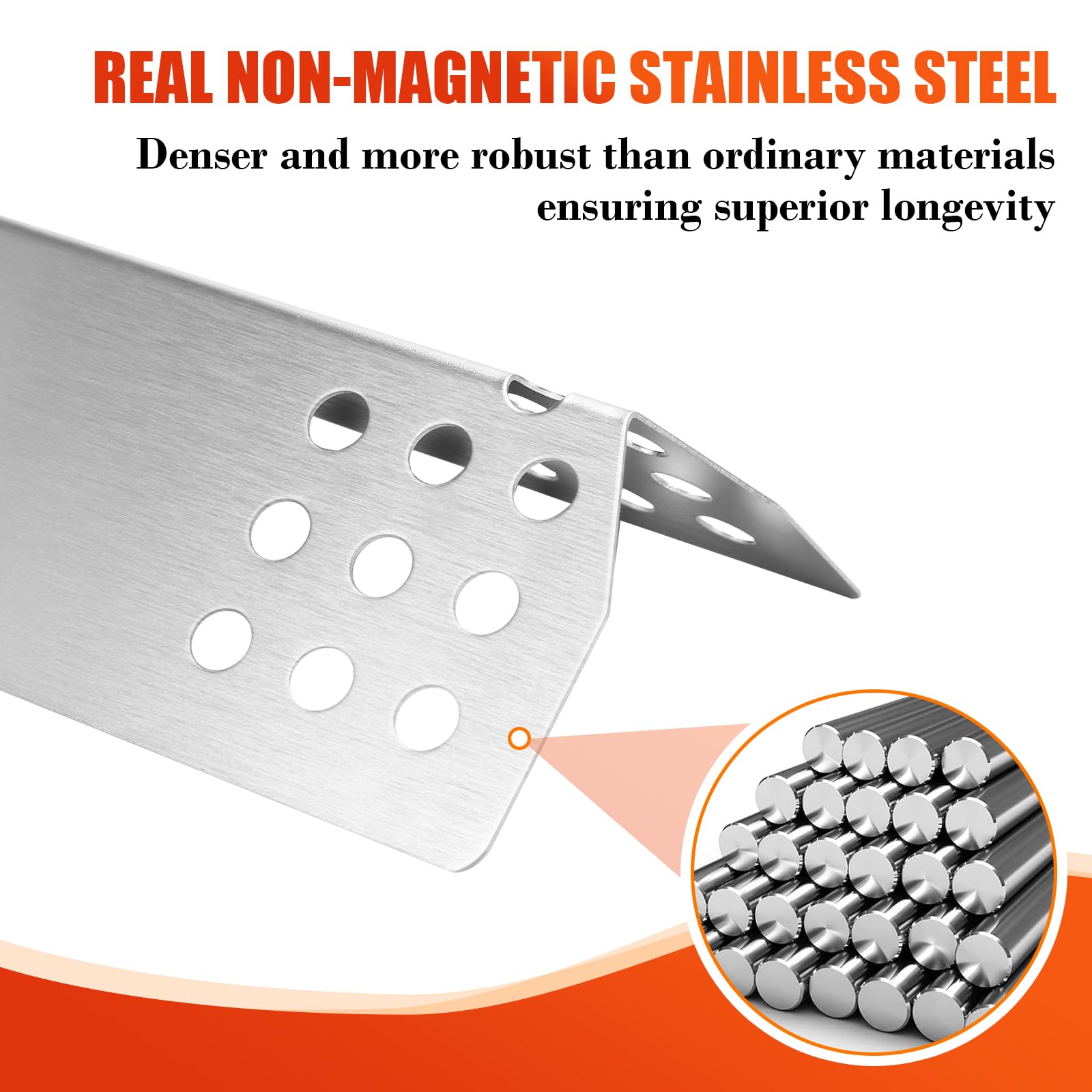 Denmay 36,8 cm de acero inoxidable protector de calor para parrilla Nexgrill Master Charbroil y otras parrillas de gas, cubierta de quemador deflector de calor, paquete de 3 (3 deflector de calor)