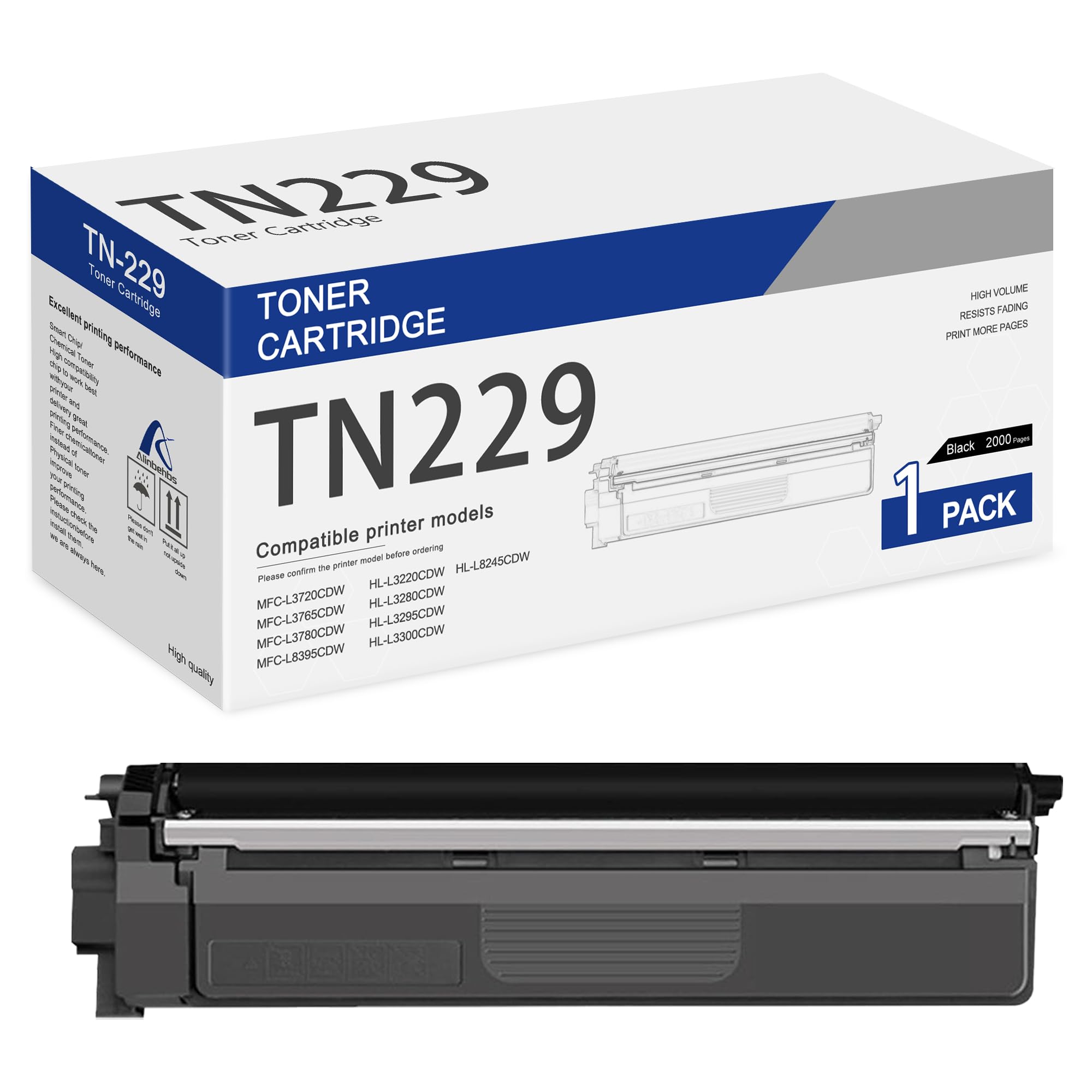 Amazon.com: TN229BK Black Printer Toner Cartridge, Compatible for