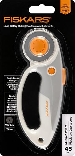 Fiskars Titanio Softgrip Loop Rotary Cutter (1.772 in), blanco