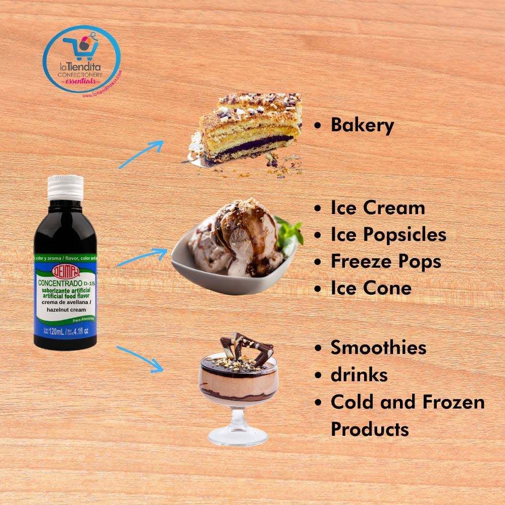 Deiman Artificial Food Flavoring Hazelnut Cream Concentrate D-15 4 fl oz — view 3