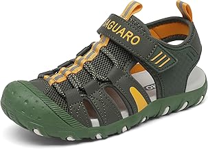 SAGUARO Children's Summer Sandals Closed Toe Breathable Lightweight Shoes for Outdoor Daily Use, 8-5