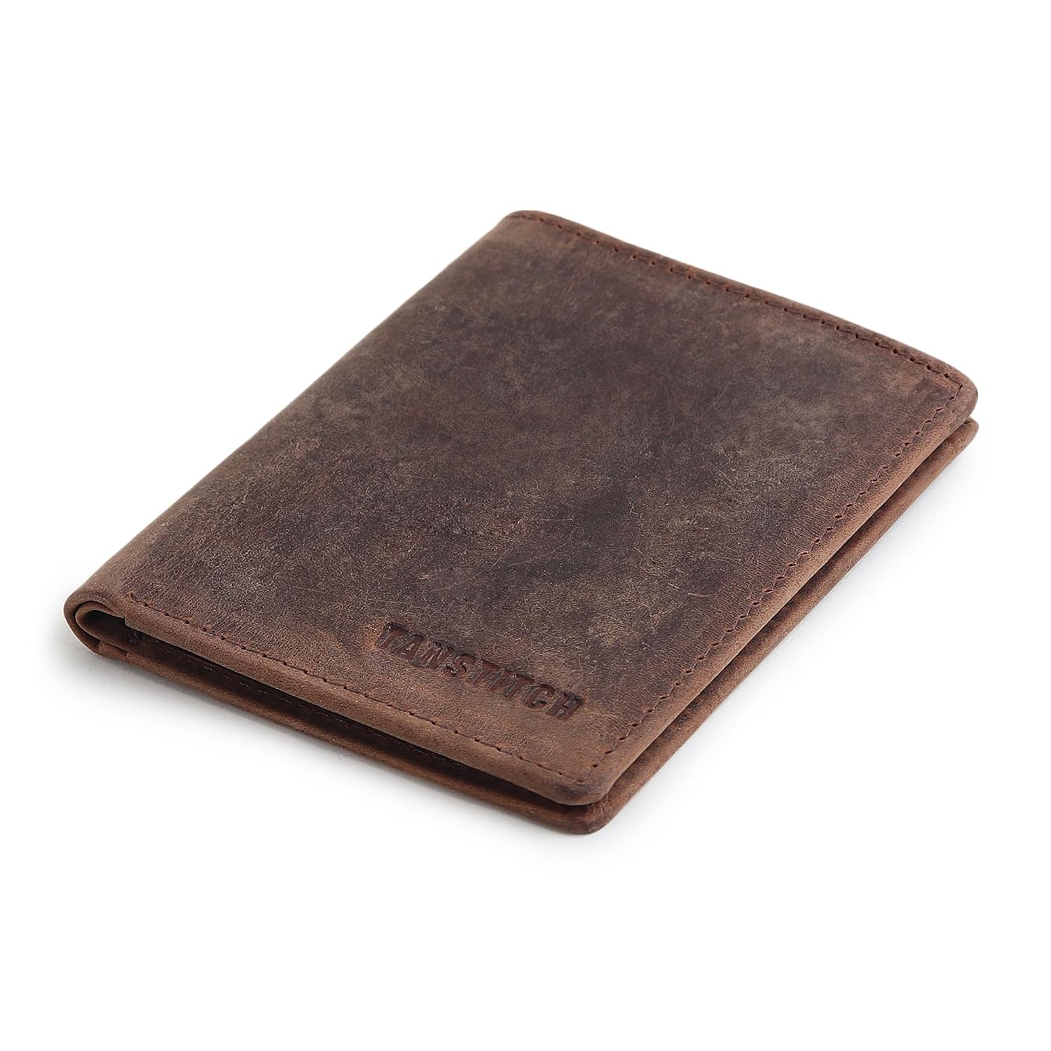 TANSTITCH Bifold Vertical Wallet | Full Grain Leather | RFID Protected | Front Pocket Wallet | Sim Card & Sim Ejector Slot(Brown-Hunter) TANSTITCH Bifold Vertical Wallet | Full Grain Leather | RFID Protected | Front Pocket Wallet | Sim Card & Sim Ejector Slot(Brown-Hunter)