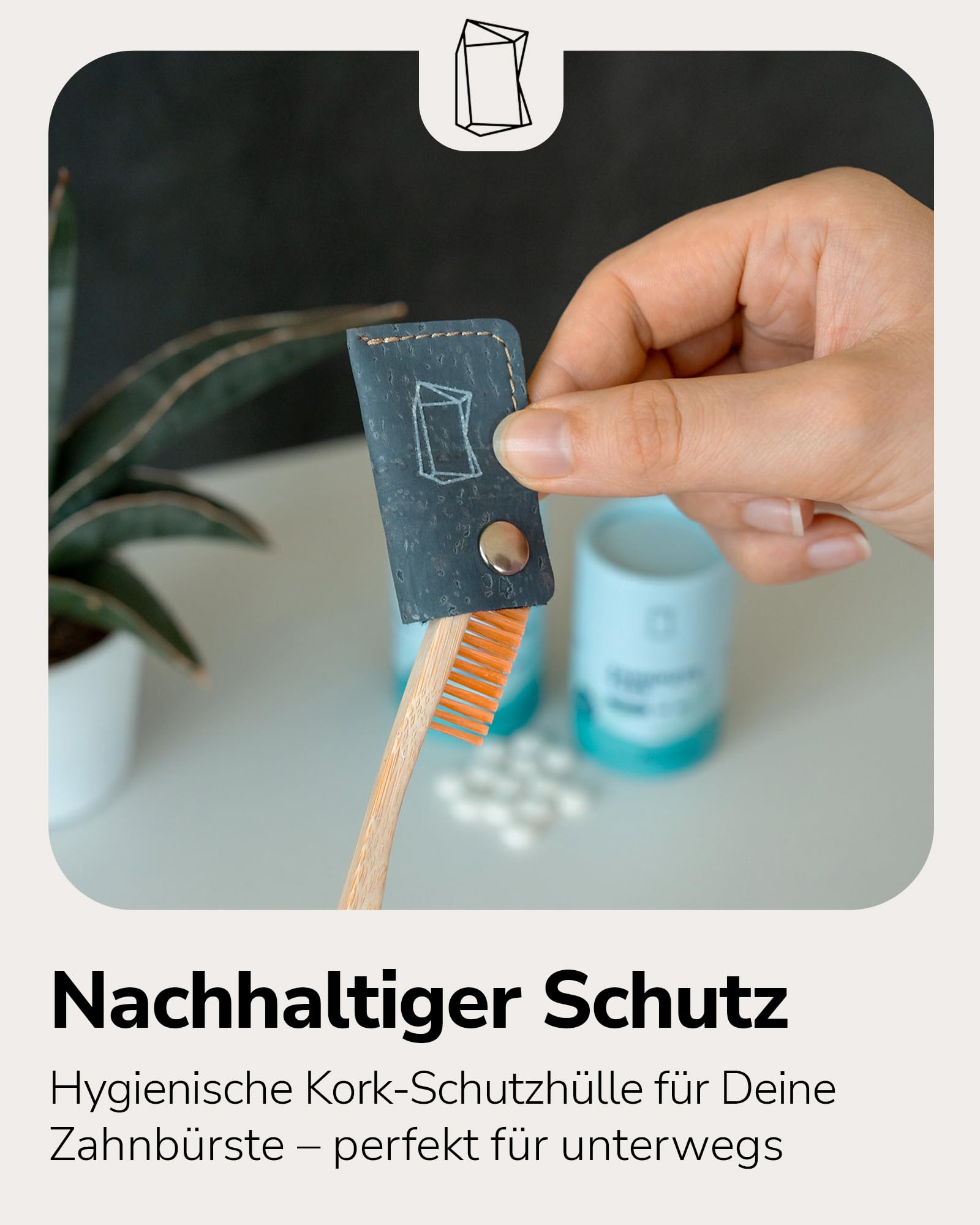 Duschbrocken Feste Zahnpasta Komplettpaket - Set aus 3x Zahnputztabletten, 2x Bambus-Zahnbürste & Zahnpflege-Zubehör - Vegan & Plastikfrei - 93g