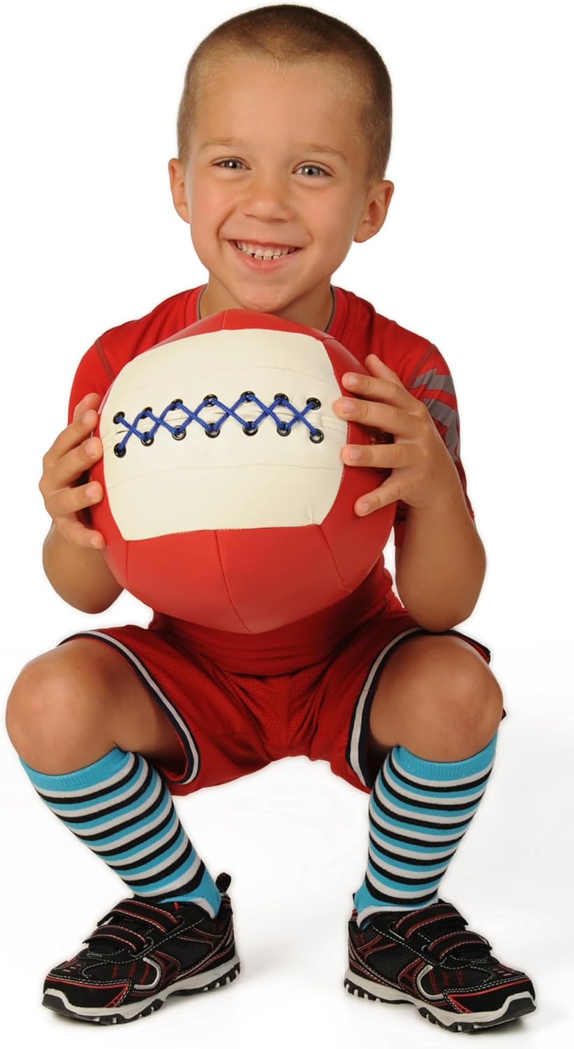 WOD Toys® Med Ball Mini - Safe, Durable Medicine MedBall for Kids Fitness Participation - Kid Gym Workout and Exercise Equipment for Toddlers and Children